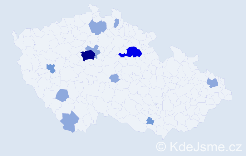 Příjmení: 'Maksymyuk', počet výskytů 22 v celé ČR