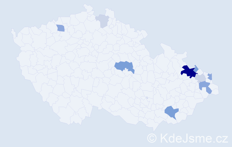 Příjmení: 'Levay', počet výskytů 36 v celé ČR