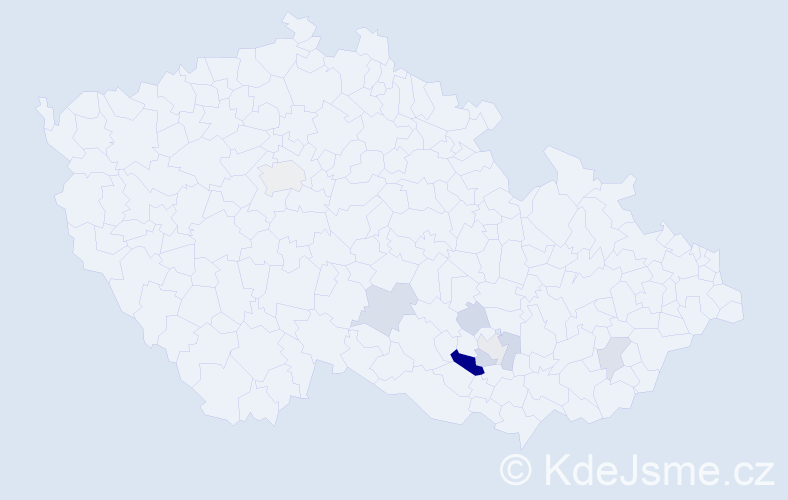 Příjmení: 'Eibel', počet výskytů 24 v celé ČR