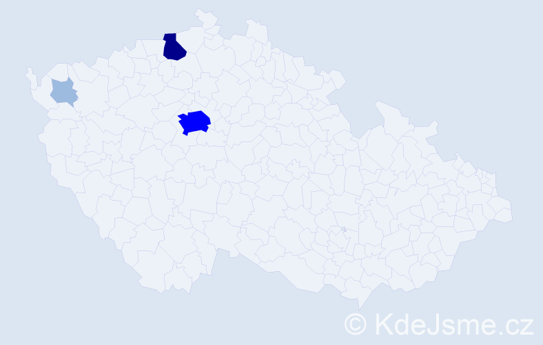 Příjmení: 'Kinovič', počet výskytů 8 v celé ČR
