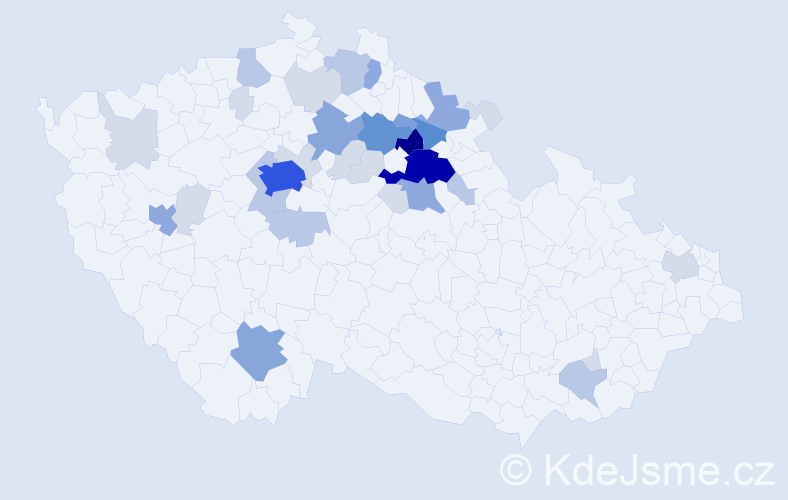 Příjmení: 'Nálevka', počet výskytů 109 v celé ČR
