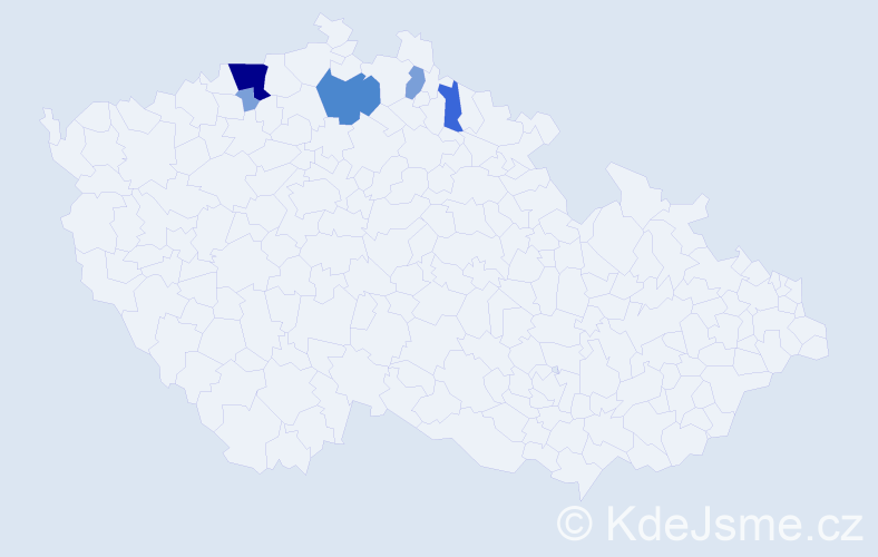 Příjmení: 'Lázo', počet výskytů 18 v celé ČR