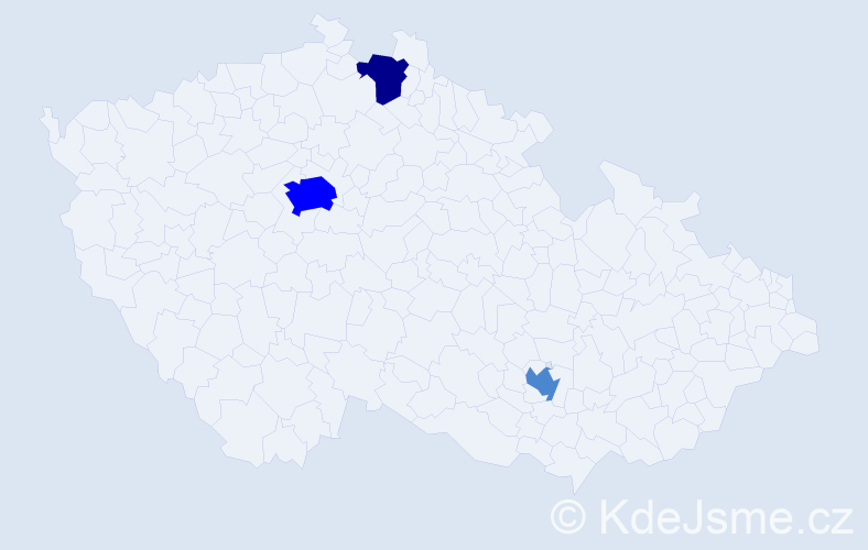 Příjmení: 'Denkovych', počet výskytů 6 v celé ČR