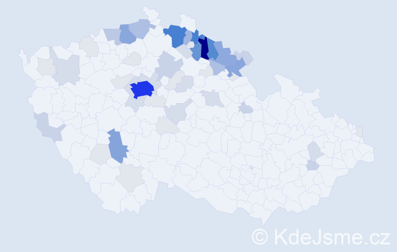 Příjmení: 'Hnyk', počet výskytů 227 v celé ČR