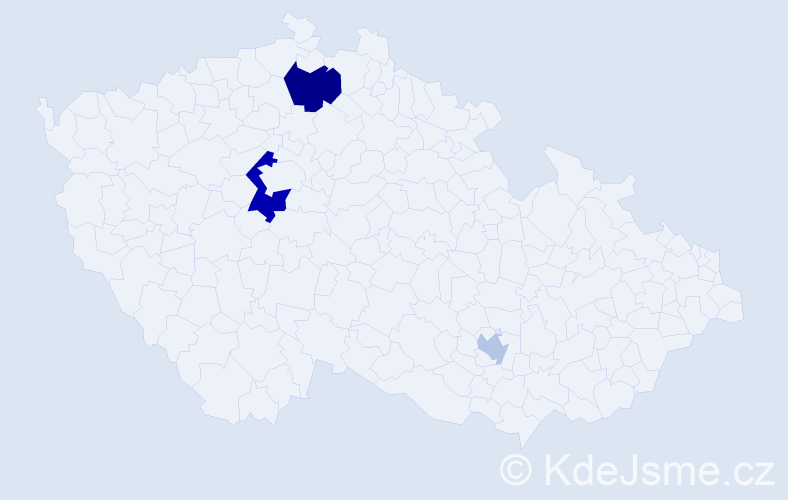 Příjmení: 'Chuchutová', počet výskytů 13 v celé ČR