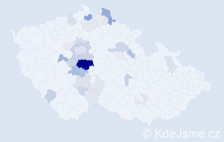 Příjmení: 'Rabiňáková', počet výskytů 110 v celé ČR