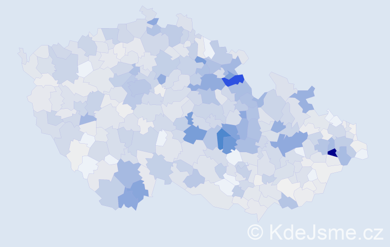 Příjmení: 'Petr', počet výskytů 3791 v celé ČR