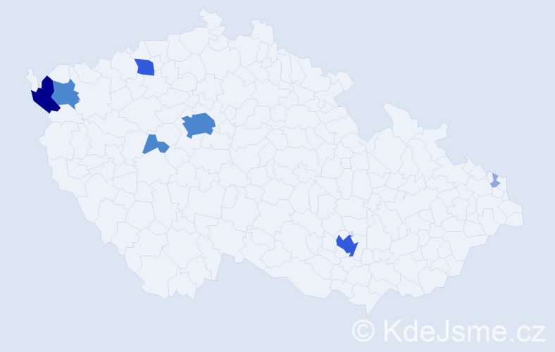Příjmení: 'Zbubnová', počet výskytů 18 v celé ČR