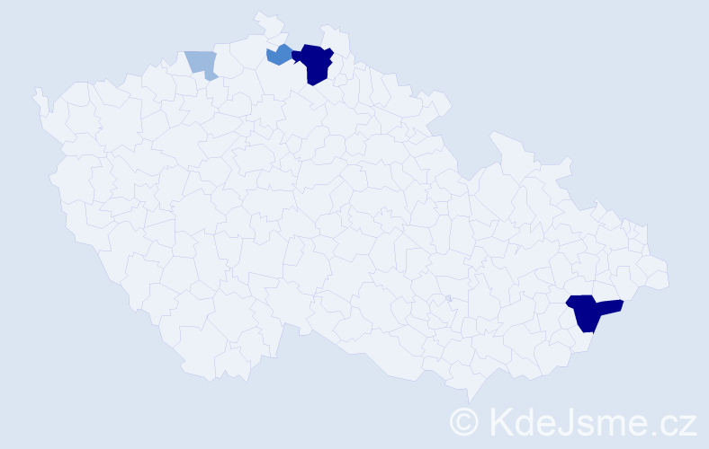 Příjmení: 'Teleky', počet výskytů 11 v celé ČR