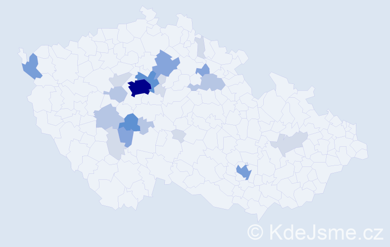 Příjmení: 'Kotrbáček', počet výskytů 68 v celé ČR
