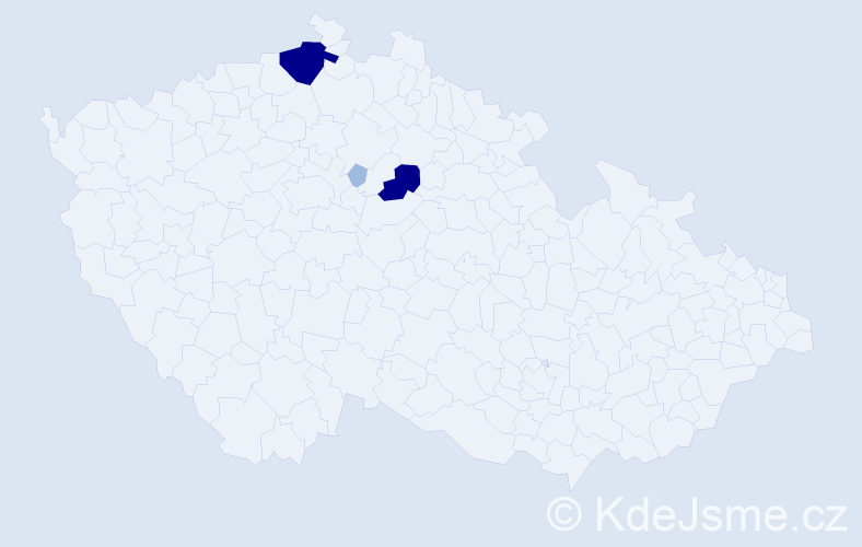Příjmení: 'Bohuša', počet výskytů 9 v celé ČR