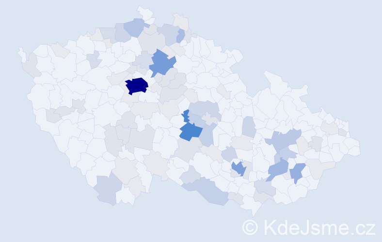 Příjmení: 'Rakušanová', počet výskytů 285 v celé ČR