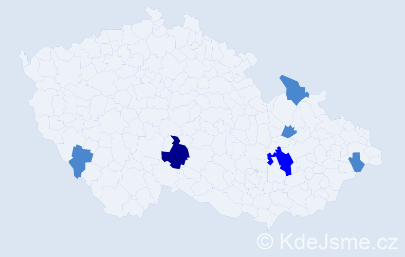 Příjmení: 'Polašková', počet výskytů 9 v celé ČR