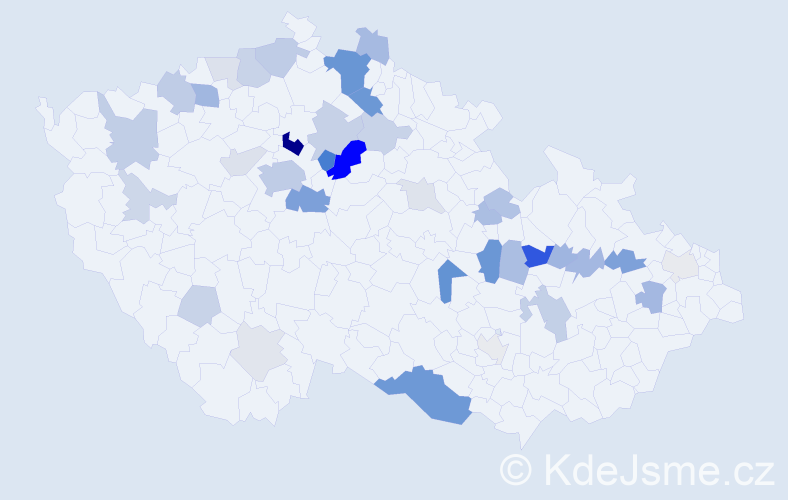 Příjmení: 'Najmonová', počet výskytů 102 v celé ČR