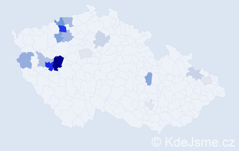 Příjmení: 'Basák', počet výskytů 43 v celé ČR