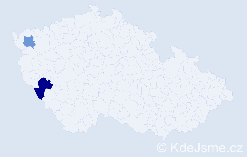 Příjmení: 'Košuth', počet výskytů 3 v celé ČR