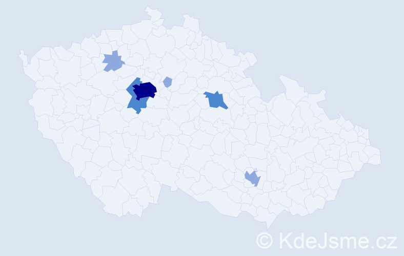 Příjmení: 'Chmyr', počet výskytů 12 v celé ČR