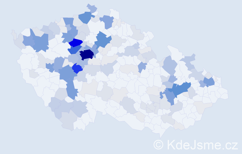 Příjmení: 'Dragoun', počet výskytů 626 v celé ČR