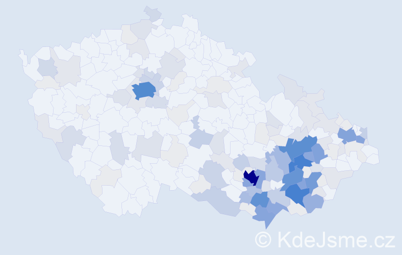 Příjmení: 'Krejčiřík', počet výskytů 674 v celé ČR
