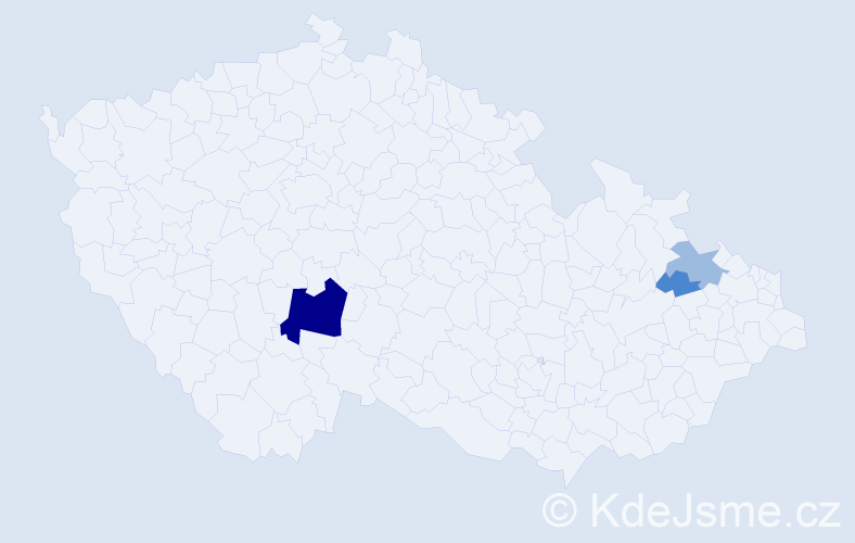 Příjmení: 'Kozinski', počet výskytů 7 v celé ČR