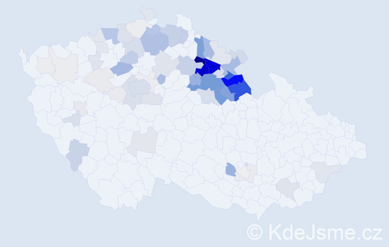 Příjmení: 'Flégl', počet výskytů 302 v celé ČR