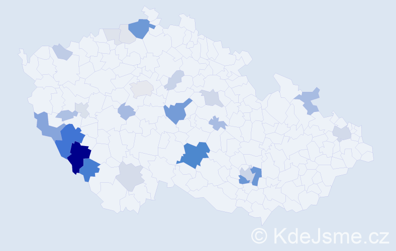 Příjmení: 'Kislinger', počet výskytů 86 v celé ČR