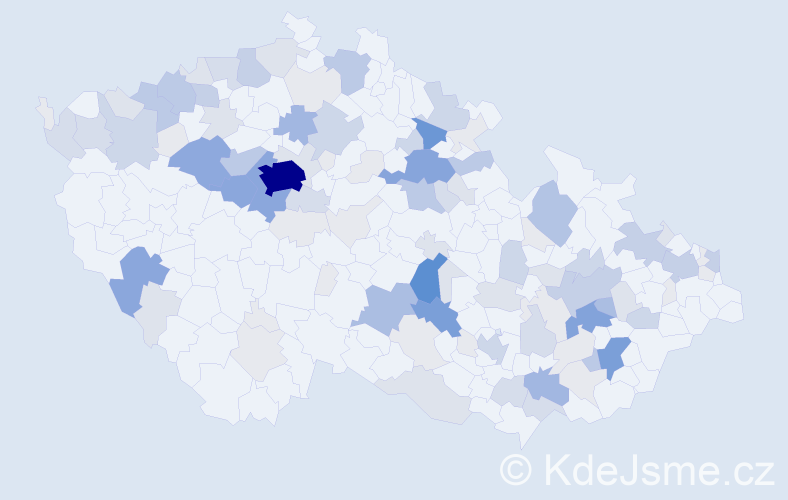 Příjmení: 'Kotíková', počet výskytů 424 v celé ČR