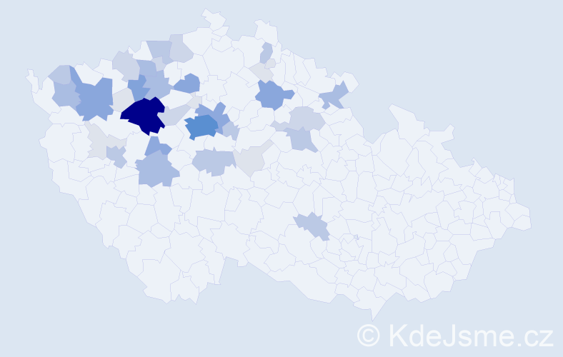 Příjmení: 'Bařtipánová', počet výskytů 135 v celé ČR