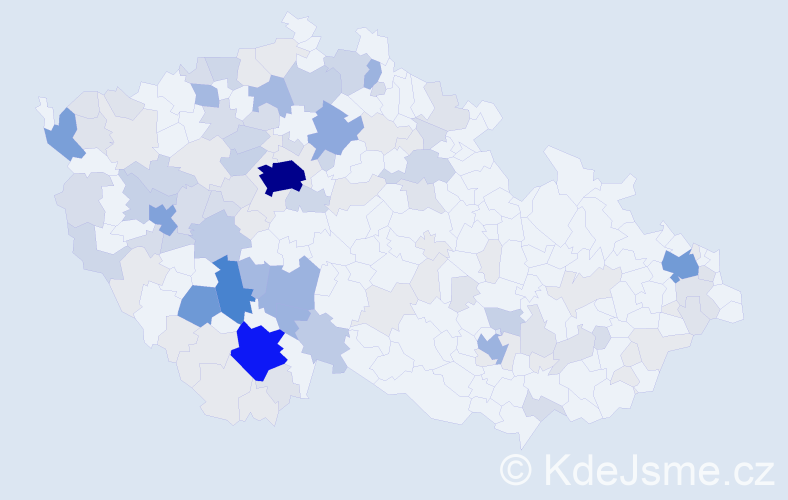 Příjmení: 'Rybák', počet výskytů 440 v celé ČR