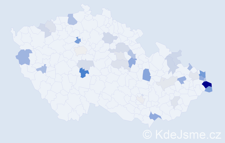 Příjmení: 'Kulla', počet výskytů 78 v celé ČR