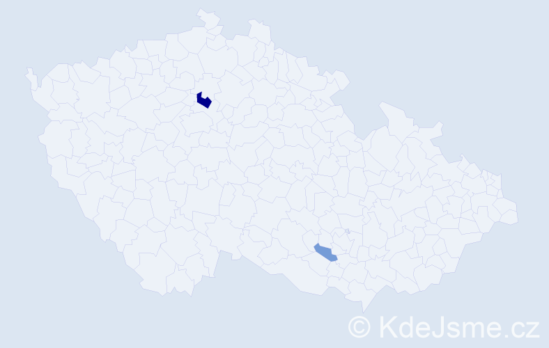 Příjmení: 'Mödritzer', počet výskytů 5 v celé ČR