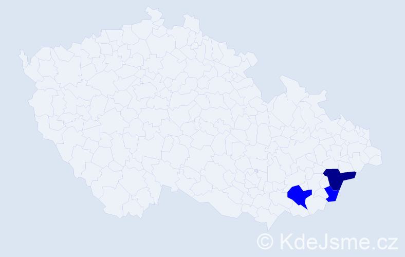Příjmení: 'Šarátková', počet výskytů 7 v celé ČR