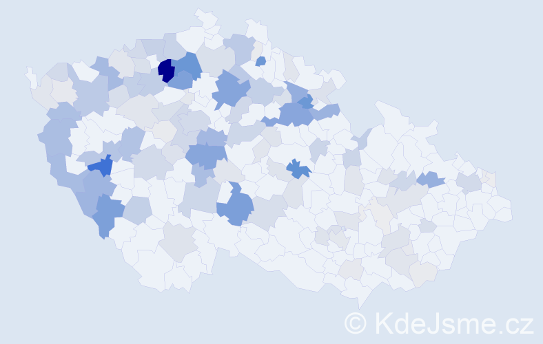 Příjmení: 'Volák', počet výskytů 523 v celé ČR