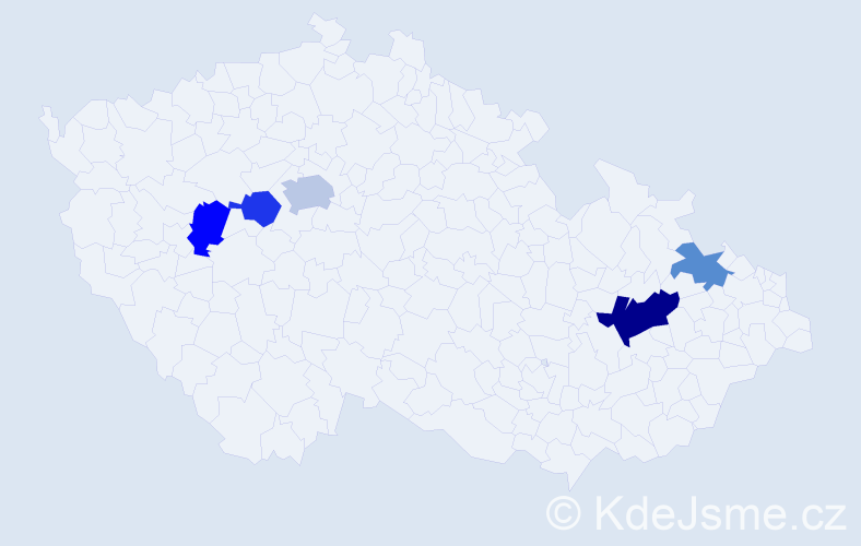 Příjmení: 'Lemr', počet výskytů 8 v celé ČR