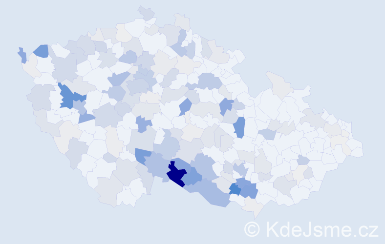 Příjmení: 'Karpíšková', počet výskytů 570 v celé ČR