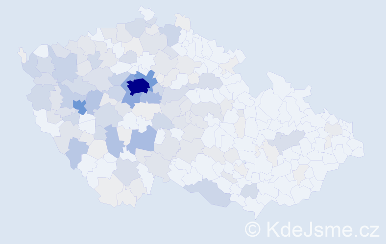 Příjmení: 'Forejtová', počet výskytů 647 v celé ČR