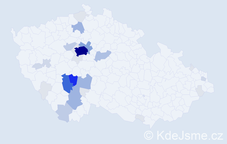 Příjmení: 'Brčák', počet výskytů 118 v celé ČR