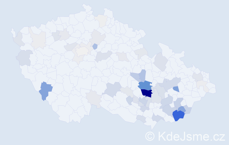 Příjmení: 'Hasoň', počet výskytů 234 v celé ČR