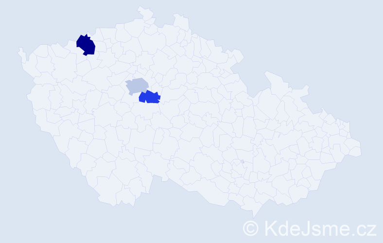 Příjmení: 'Legutka', počet výskytů 5 v celé ČR
