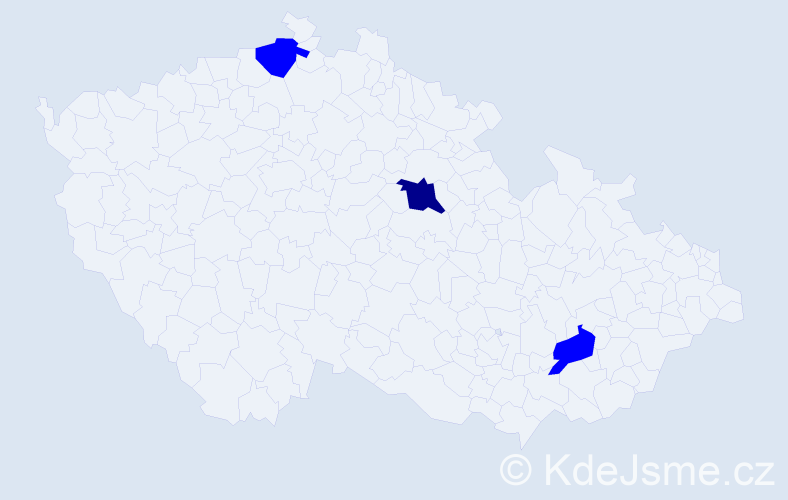 Příjmení: 'Ashton', počet výskytů 4 v celé ČR