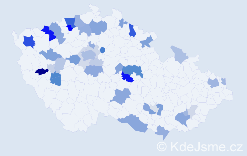 Příjmení: 'Oswald', počet výskytů 121 v celé ČR