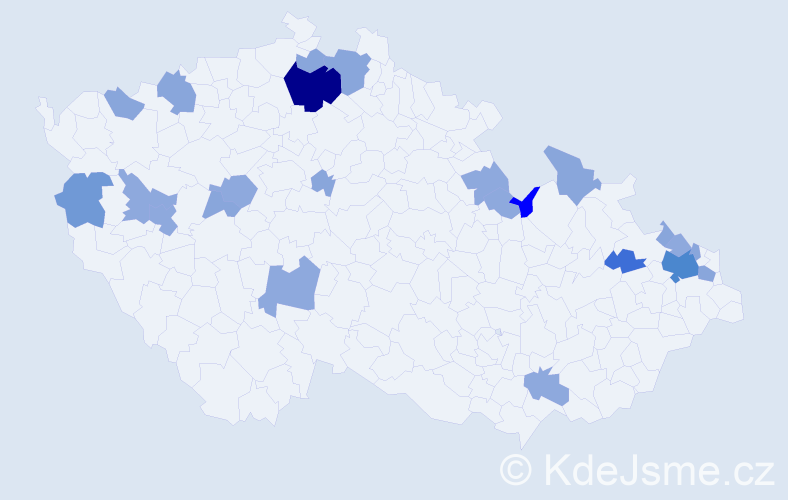 Příjmení: 'Fedorčák', počet výskytů 56 v celé ČR