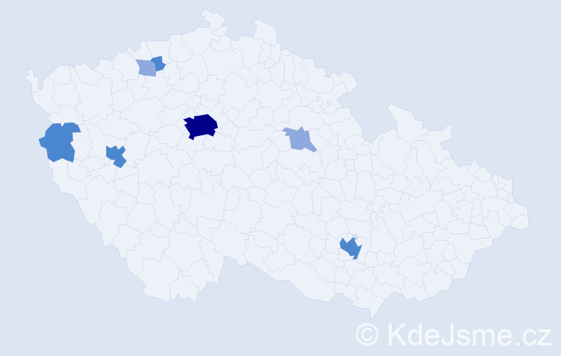 Příjmení: 'Simeonovová', počet výskytů 15 v celé ČR