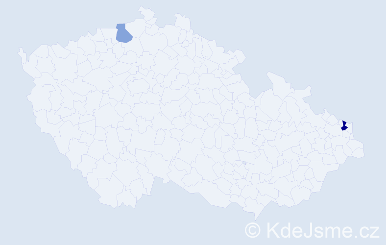 Příjmení: 'Irbe', počet výskytů 3 v celé ČR