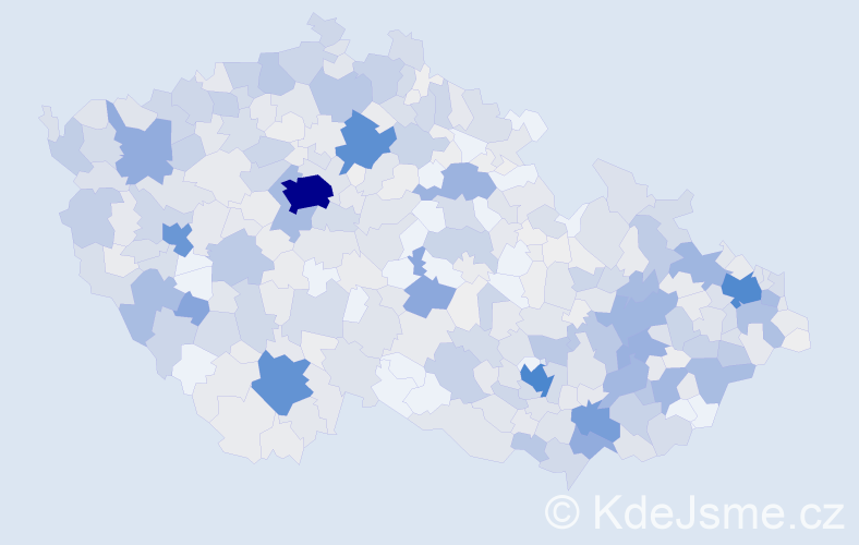Příjmení: 'Hlaváč', počet výskytů 3098 v celé ČR