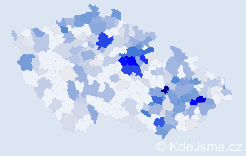 Příjmení: 'Machač', počet výskytů 1080 v celé ČR