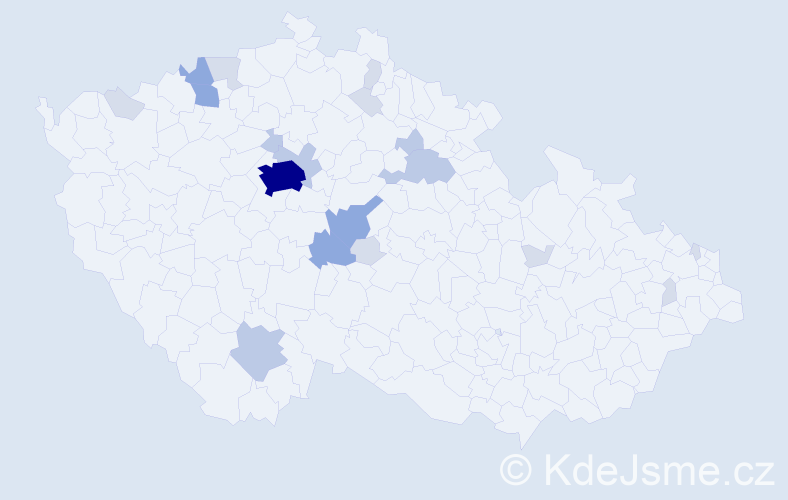 Příjmení: 'Švábenická', počet výskytů 49 v celé ČR