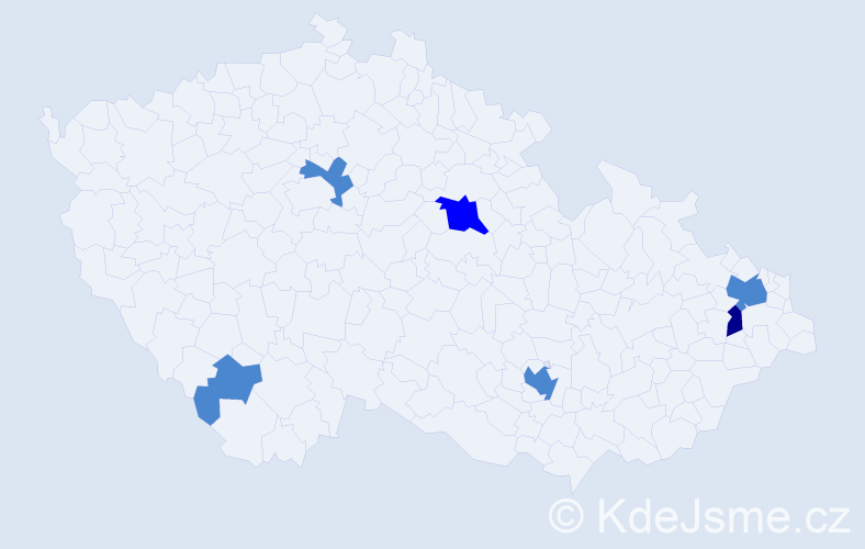 Příjmení: 'Elliott', počet výskytů 9 v celé ČR