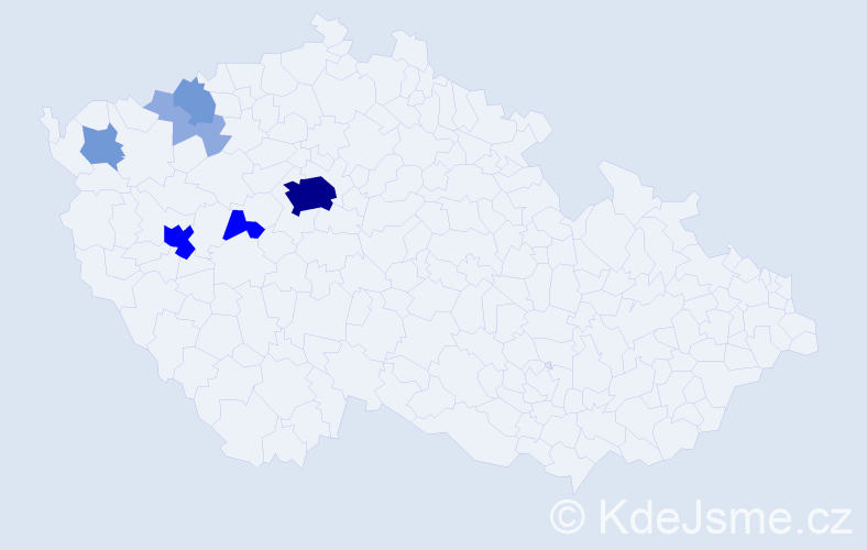 Příjmení: 'Čaboun', počet výskytů 20 v celé ČR