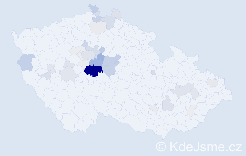 Příjmení: 'Breburdová', počet výskytů 147 v celé ČR